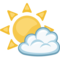 Sun Behind Small Cloud emoji on Facebook
